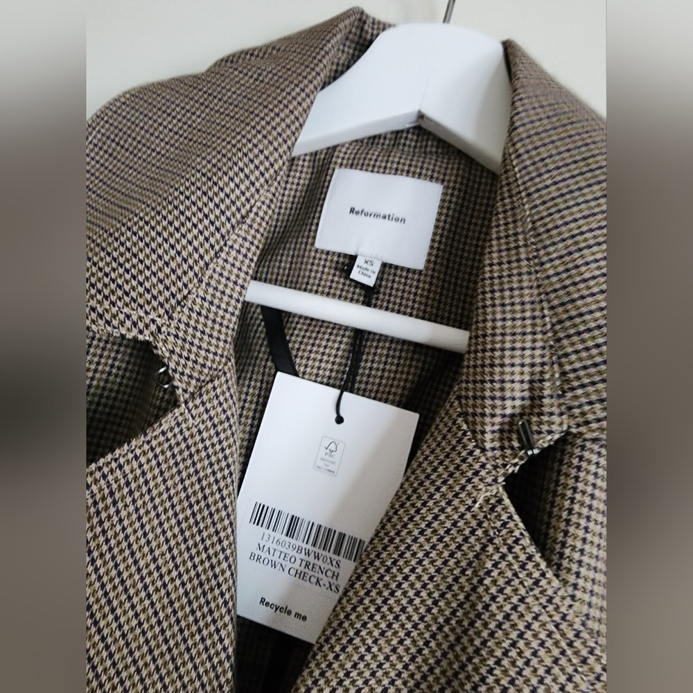 Reformation Matteo Trench Brown - Size XS - Picture 11 of 16